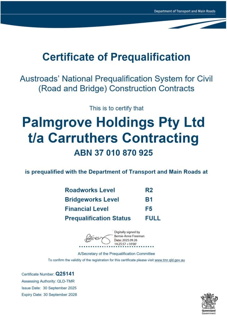 Q25141 Palmgrove Holdings T.a Carruthers Contracting (00146038) 1